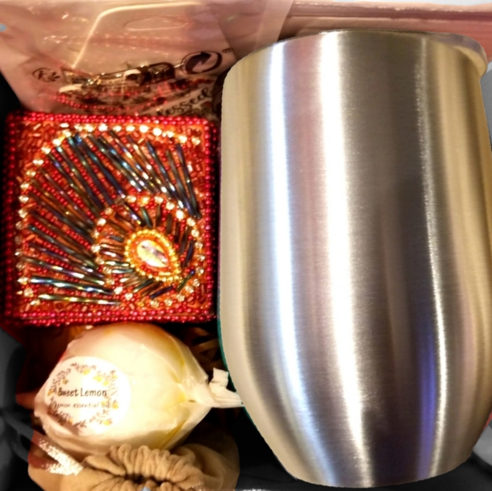 - Stainless Steel Tumbler Set with Mini Jewelry Box